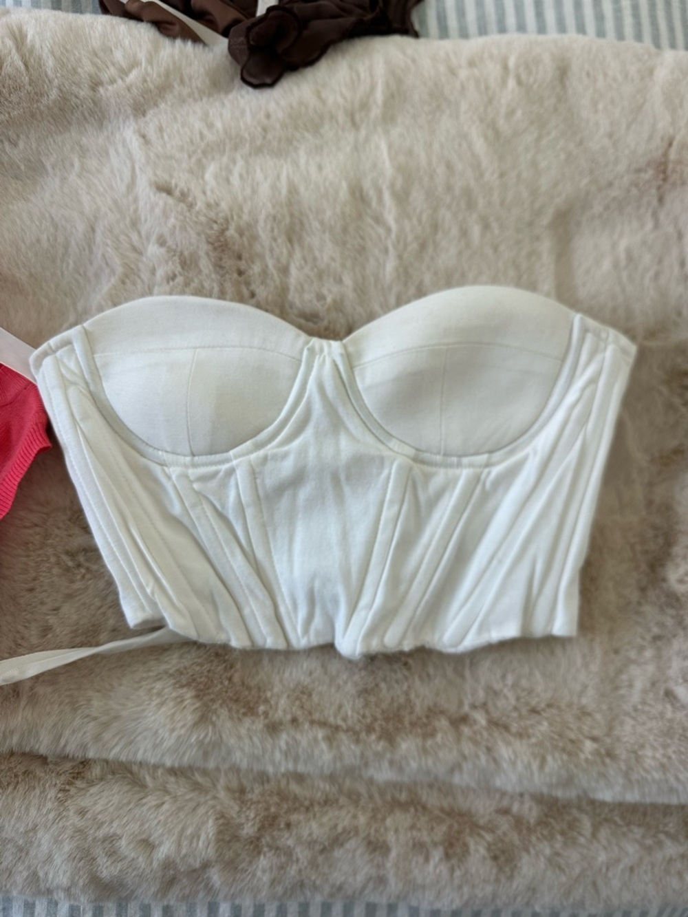 Princess Polly White Strapless Bustier Top